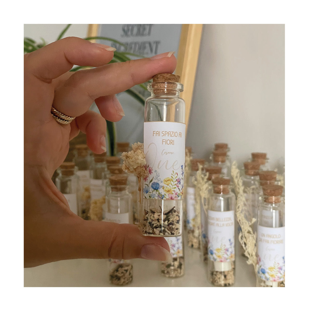 Boccette con semi di fiori