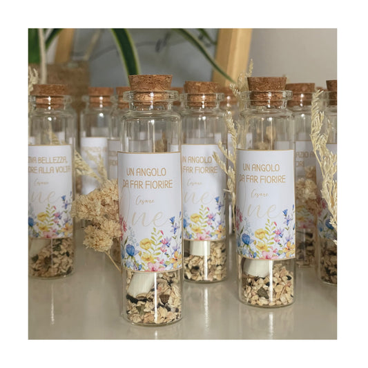 Boccette con semi di fiori