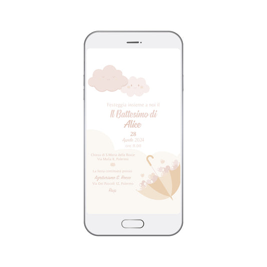 Invito Digitale - Battesimo Nuvoletta