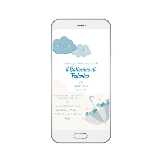 Invito Digitale - Battesimo Nuvoletta