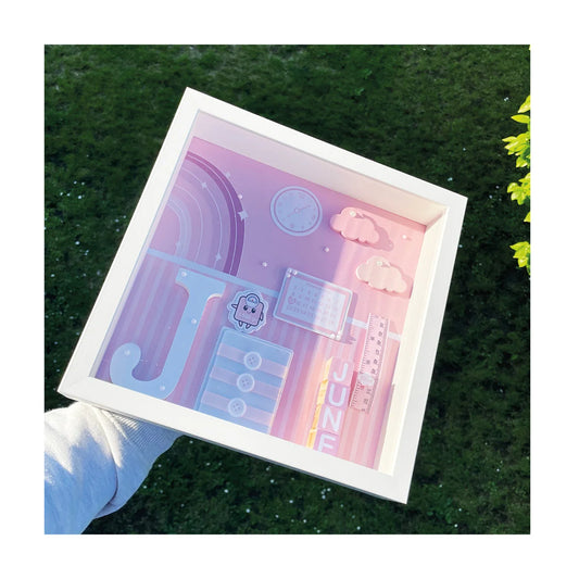 Quadretto nascita 3D personalizzato per neonato, con nome, data di nascita, orsetto e dettagli in legno