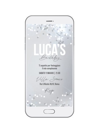 Invito Digitale Argento • Per Lui