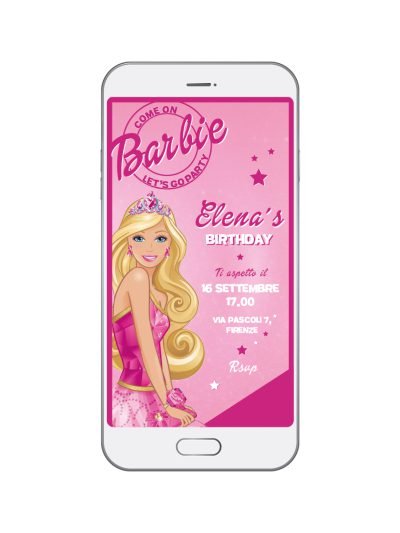 Invito Digitale Barbie • Bimba