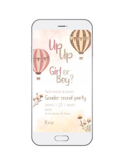 Invito Digitale Mongolfiera