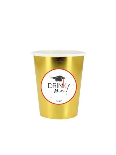Bicchieri Laurea Rosso e Oro