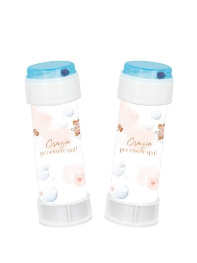 Bolle di sapone Battesimo Fiori • Bimba