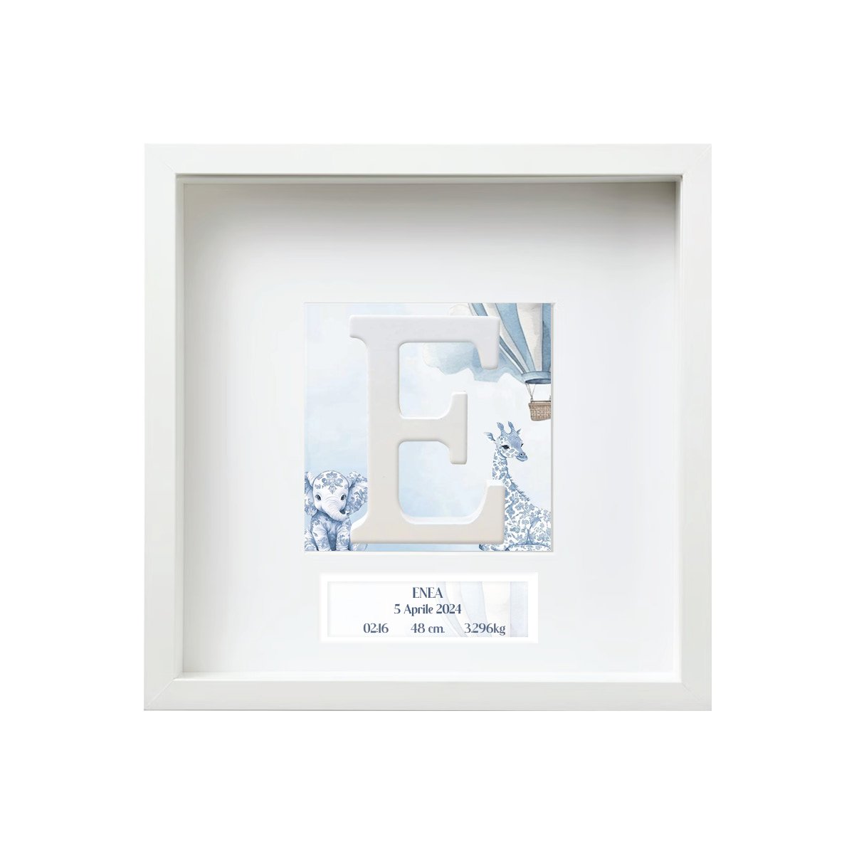 Set Quadretti Nascita Safari Blu • Bimbo - immagine 2